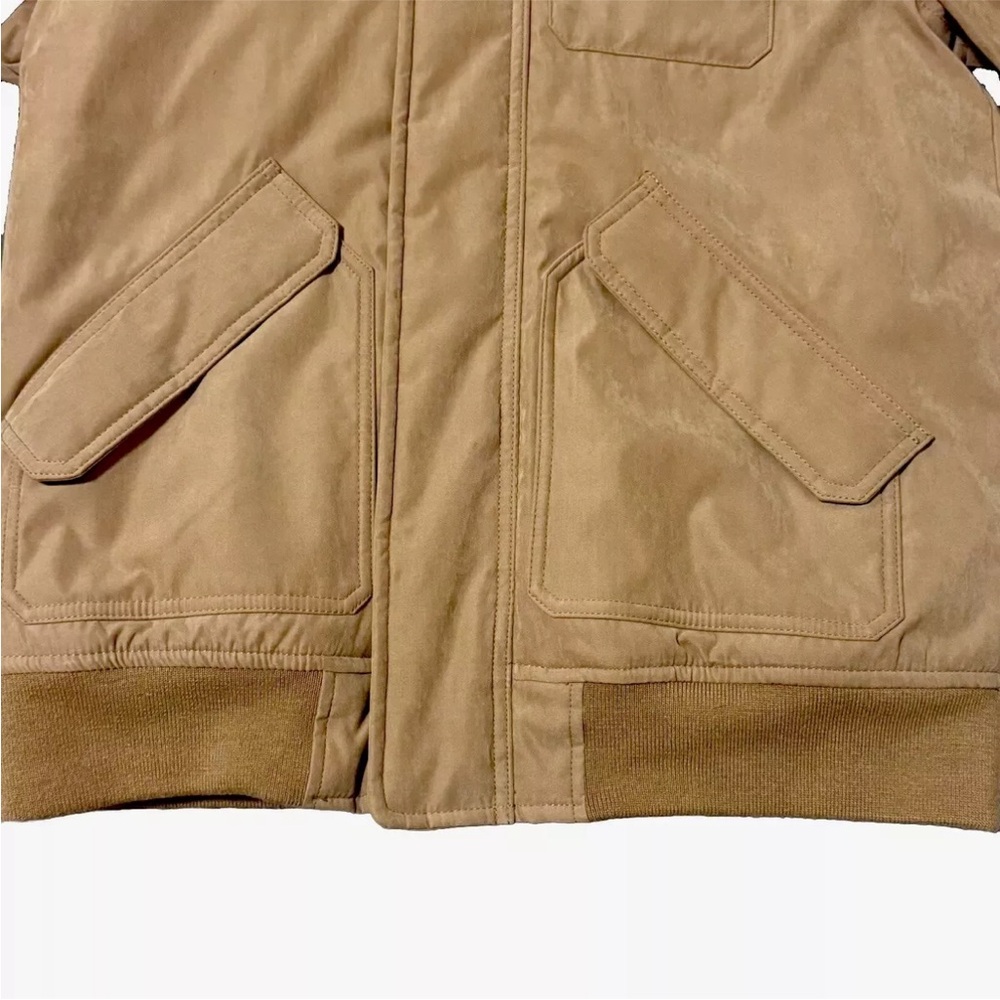 Abercrombie & Fitch Kids Utility Bomber Jacket Coat White Fleece 15 16 - Picture 2 of 9